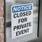 Signmission Closed For Private Event OSHA Notice Sign, Vinyl Decal, 7in W x 10in L, 2PK OS-2PACK-NS-D-710-V-10676 - alternate 2